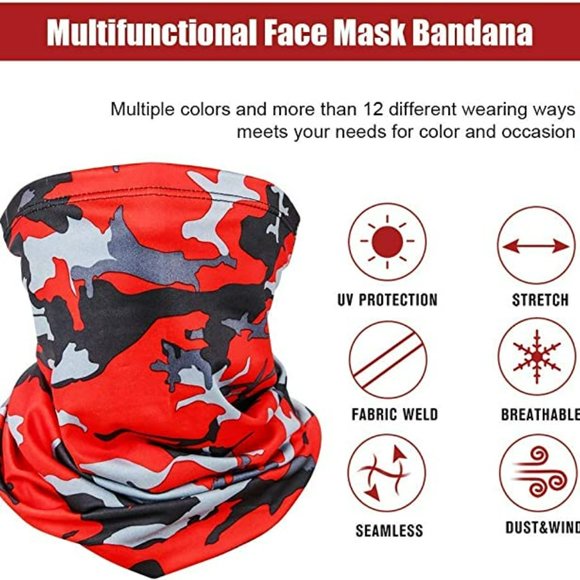 5 Pieces Neck Gaiter Multifunctional Headband - Picture 8 of 9